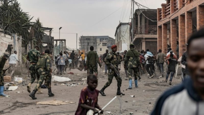 Protest in Goma (Bild: Michel Lunanga / AFP)