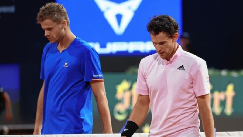 Yannick Hanfmann (l.) und Dominic Thiem (r.) (Bild: Birbaumer Christof)