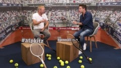 Stefan Koubek (links) zu Gast bei Michael Fally im TV-Studio am Center Court (Bild: Christof Birbaumer)