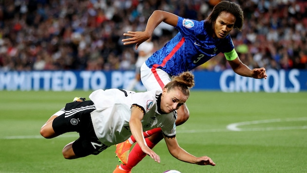 Lina Magulls „Schwälblein“ im Halbfinale war ein Ereignis mit Seltenheitswert bei der Euro in England. (Bild: REUTERS)