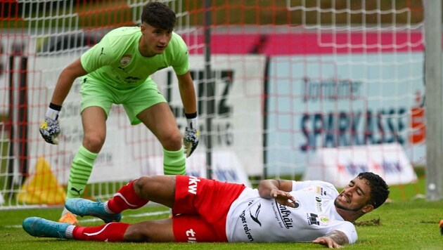 Dornbirns Brasilo-Stürmer Renan war nach der 1:3-Niederlage gegen Amstetten am Boden. (Bild: GEPA pictures)