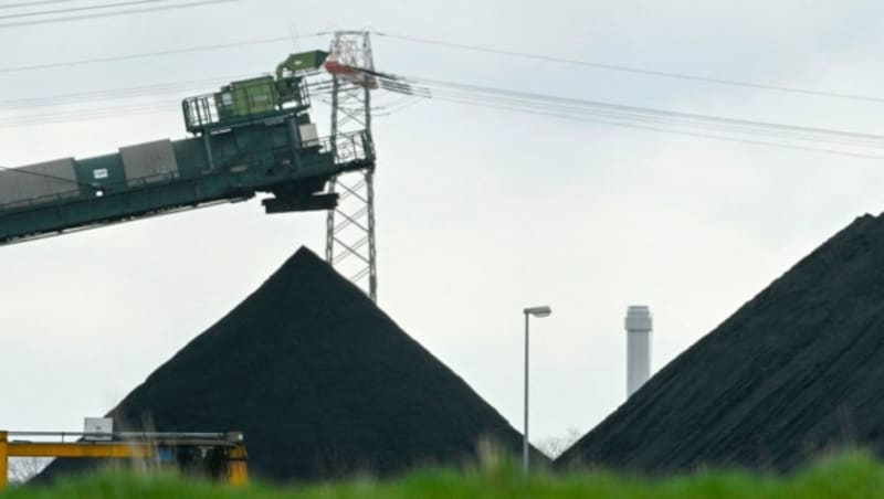 Ein Steinkohlelager der Firma Steag in Duisburg, (Bild: AFP)