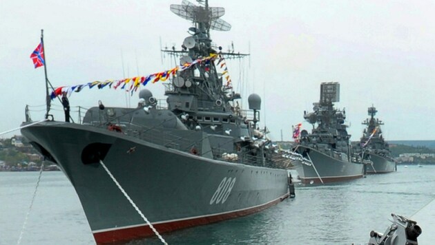 Eine russische Schwarzmeer-Flotte (Archivbild) (Bild: AFP/RIA-Novosti/Alexey Druzhinin)