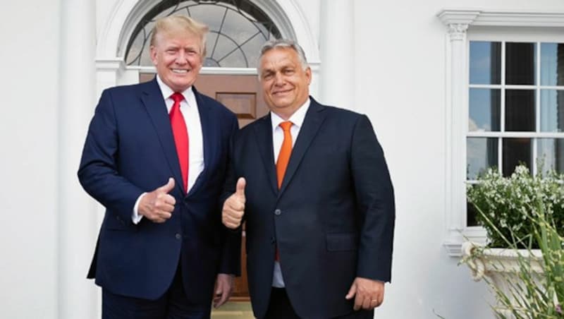 Orban besuchte im Sommer seinen Freund Trump in den USA. (Bild: twitter.com/TayFromCA)