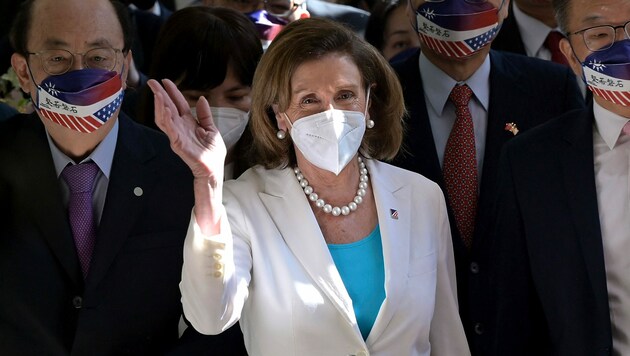 Nancy Pelosi hat sich bereits aus Taiwan verabschiedet. (Bild: APA/AFP/Sam Yeh)