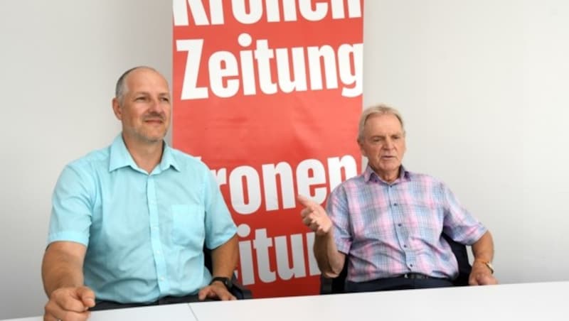 Daniel Ehrensberger (li.) und Peter Schlögl sind für den Vertrieb in Tirol und Österreich zuständig. (Bild: Andreas Fischer)