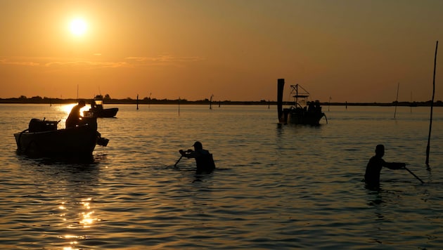 Schon jetzt leiden Italiens Fischer unter den Folgen der Hitze - die Folgen der Klimakrise sind bereits unverkennbar. (Bild: AP/Luca Bruno)