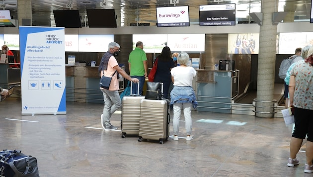 Zu ewig langen Warteschlangen soll es am Flughafen Innsbruck nicht kommen. (Bild: Birbaumer Christof)