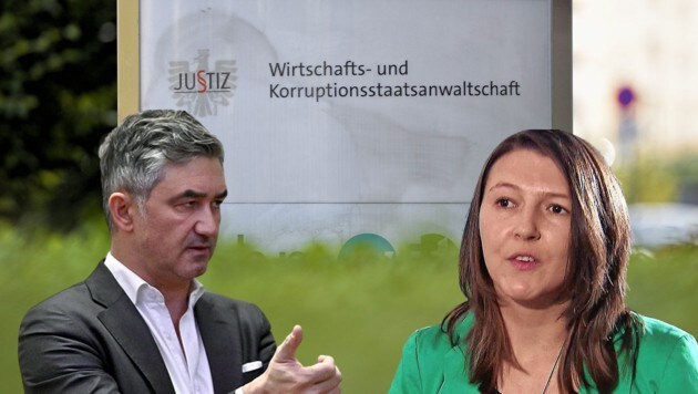 Gernot Schieszler war 2013 der erste Kronzeuge, seit Kurzem ist Sabine Beinschab im Fokus. (Bild: Krone KREATIV; APA/HERBERT NEUBAUER Screenshot/ORF-TVthek)