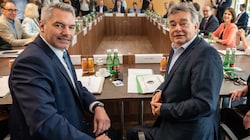 Vertrauensverhältnis zwischen Karl Nehammer und Werner Kogler (Bild: SEPA.Media | Martin Juen)