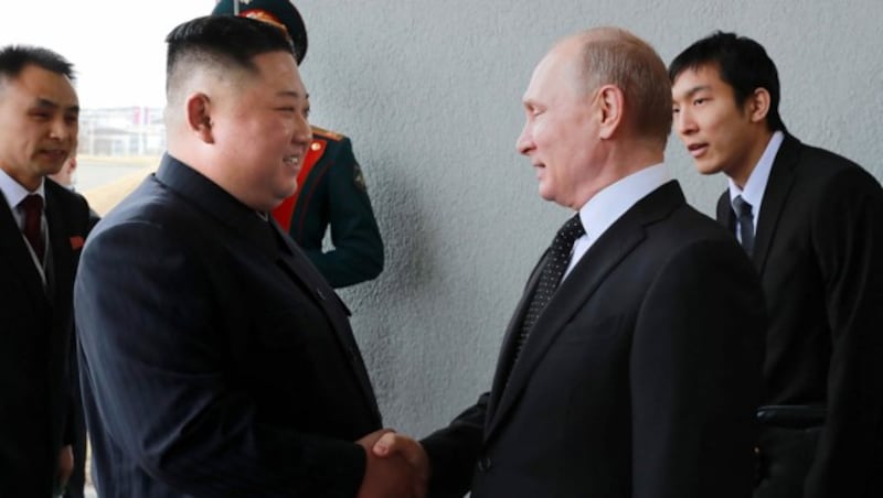 Kim Jong Un und Wladimir Putin (Bild: AFP)