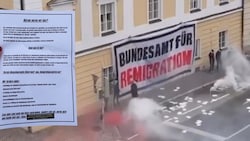 Vor diesem Haus demonstrierten die Unbekannten. (Bild: klagenfurt_elite)