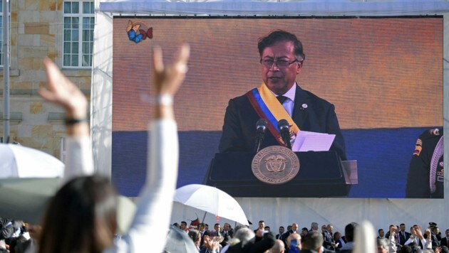 Petro ist erster linksgerichteter Präsident Kolumbiens (Bild: AFP)