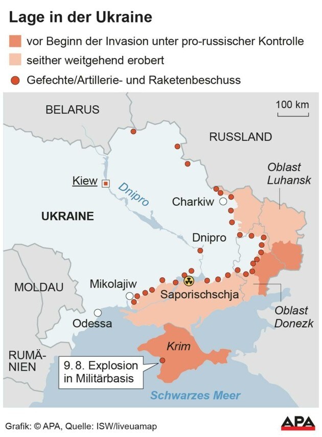 Die gegenwärtige Lage in der Ukraine (Bild: APA)