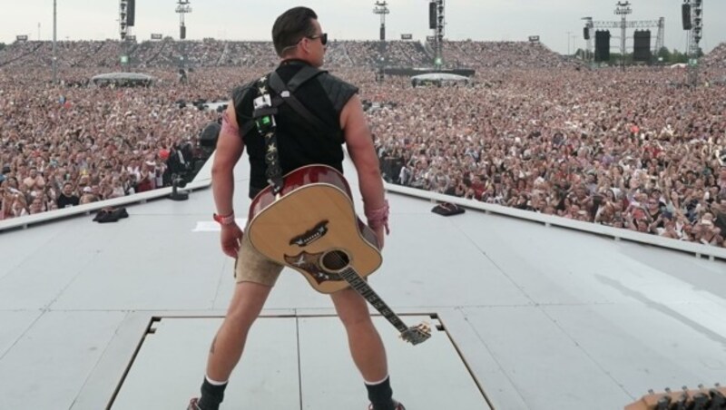 Fulminant! Vor 100.000 Fans rockte Gabalier am vergangenen Samstag die Bühne in München. (Bild: Pail Sepp)