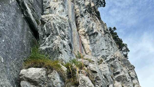 An der „Chobelwand“ in der Schweizer Rheintalgemeinde Sennwald kam es zu dem verhängnisvollen Unfall. (Bild: Kapo St. Gallen)
