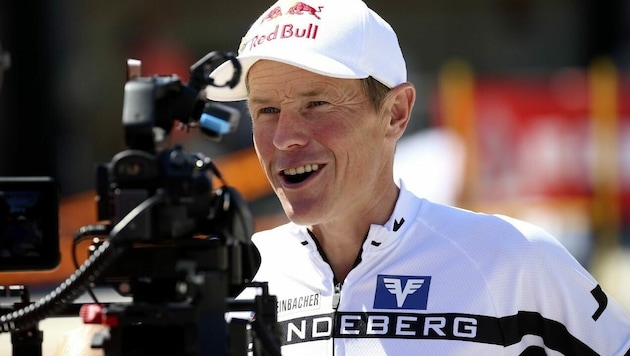 Skisprung-Legende Andreas Goldberger ist auch auf dem Rad noch gut in Schuss. (Bild: Andreas Tröster)