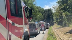 Die Unfallstelle in der Gemeinde Bad Waltersdorf. (Bild: FF Sebersdorf)