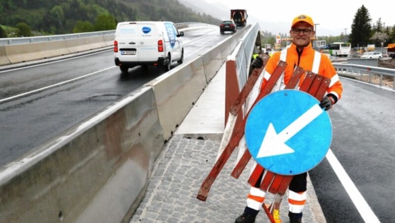 Seit 2021 herrscht freie Fahrt auf der Grimmingbrücke beim Knoten Trautenfels. (Bild: Christian Jauschowetz)