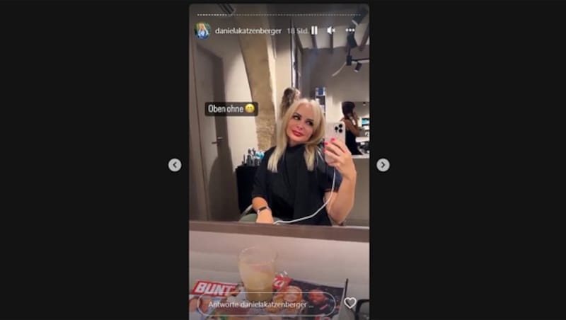 Daniela Katzenberger „oben ohne“ ihre langen, blonden Extensions. (Bild: instagram.com/danielakatzenberger)