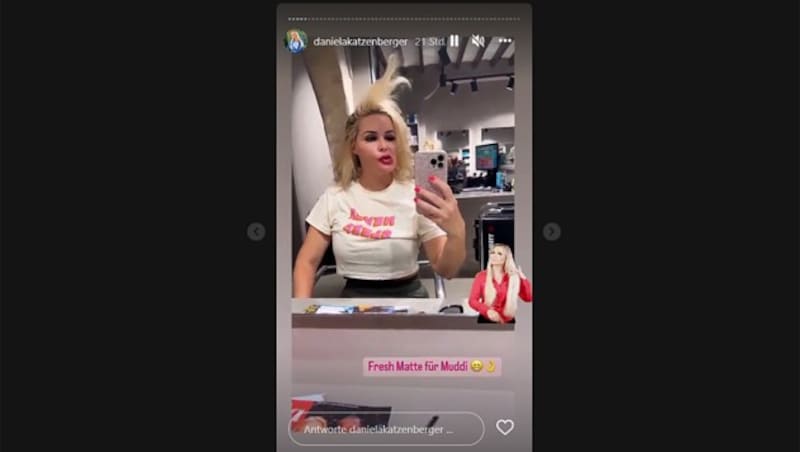 Daniela Katzenberger ließ ihre Fans an ihrem Friseurbesuch teilhaben. (Bild: instagram.com/danielakatzenberger)