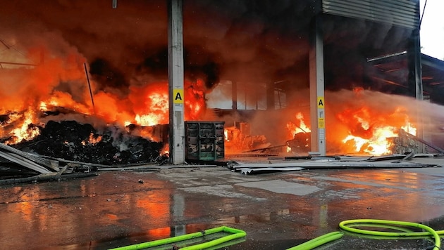 Im Juni 20022 löste eine Explosion wegen eines Akkus in einer Abfallverwertungsanlage in Liezen einen Großbrand aus. (Bild: Stadt Liezen)