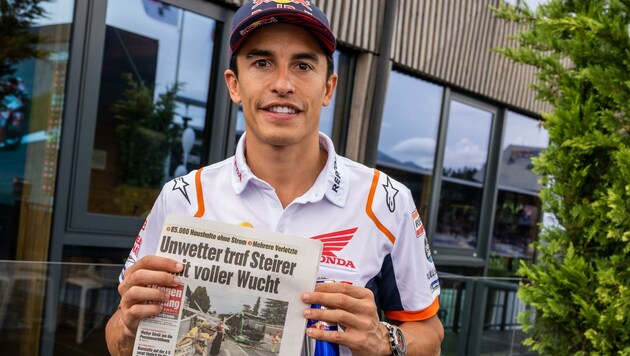 MotoGP-Star Marc Márquez nahm sich in Spielberg Zeit für die "Krone". (Bild: JOERG MITTER)