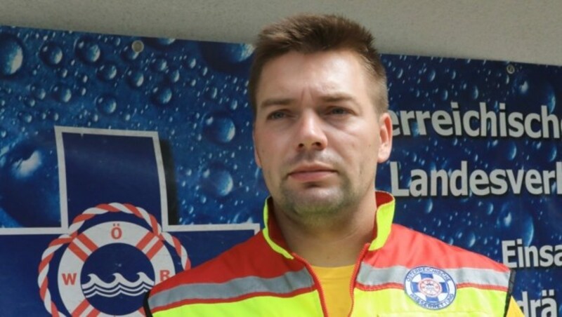 Christian Hafner, Leiter der Wasserrettung am St. Andräer See, war als Ersthelfer nach dem Unwetter vor Ort, das zwei Mädchen das junge Leben gekostet hat. (Bild: Rojsek-Wiedergut Uta)