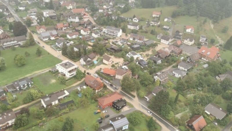 In Vorarlberg wurde am Freitag ein neuer Rekordwert an Niederschlagsmengen gemessen. (Bild: UNBEKANNT)