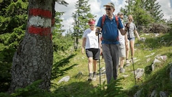 Bundespräsident Alexander Van der Bellen mit seiner Gattin Doris Schmidauer bei einer Wanderung in Mürzsteg. (Bild: APA/BUNDESHEER/PETER LECHNER)
