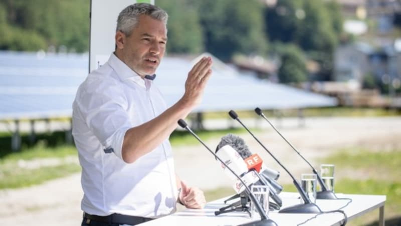 Karl Nehammer in Jenbach (Bild: APA/EXPA/JOHANN GRODER)