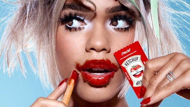 Rihanna sorgt mit ihrem Ketchup-Lipgloss für Aufregung. (Bild: www.instagram.com/fentybeauty)