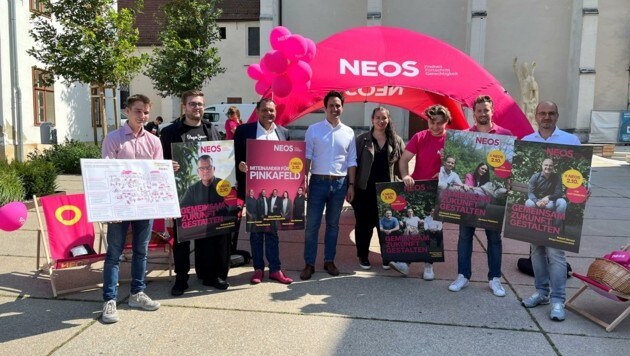 Die Neos starteten in den Wahlkampf (Bild: Philipp Wagner)