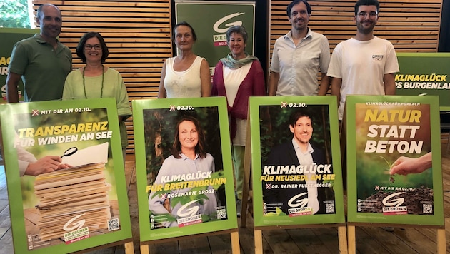 Die Grünen stellten ihre Wahlplakate vor. (Bild: Grüne Burgenland)