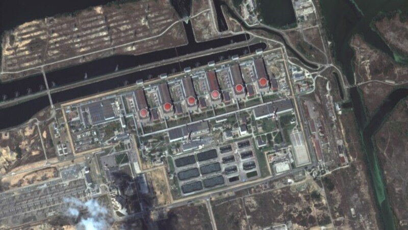 AKW Saporischschja (Bild: APA/AFP/Satellite image ©2022 Maxar Technologies/Handout)