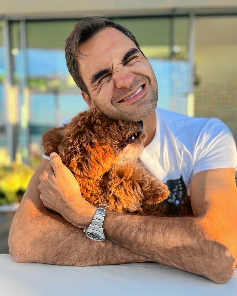 Mit seinem Goldendoodle „Willow“ verbrachte Roger Federer zuletzt viel Zeit. (Bild: Roger Federer)