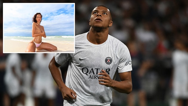 Ines Rau (kl.Bild), Kylian Mbappe (Bild: APA/AFP/Valentine CHAPUIS, instagram.com/supa_ines )