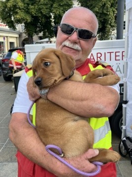 Franz Blatnik, Obmann der Hundestaffel Samariterbund (Bild: Jennifer Kapellari)