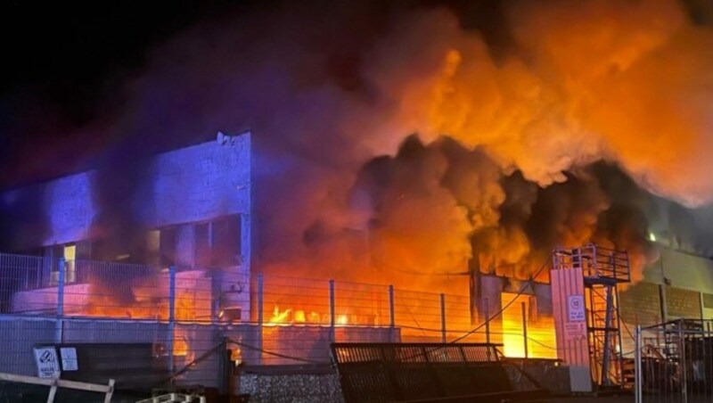 Brand Firma Alpenrind Bergheim Salzburg ehemaliger Schlachthof Flachgau (Bild: Markus Tschepp)