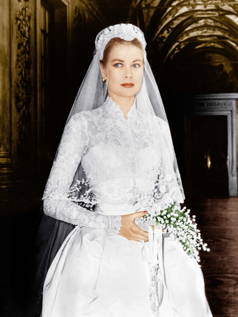 Grace Kelly an ihrem Hochzeitstag im Jahr 1956 (Bild: Everett Collection / picturedesk.com)