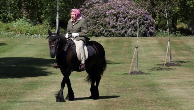 Pferde waren ihre große Leidenschaft. Noch 2020 ritt Queen Elizabeth auf ihrem Pony aus. (Bild: AFP)