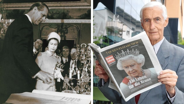 Alfred Stingl (83) lernte als junger Gemeinderat die Königin persönlich kennen. (Bild: Krone KREATIV, Jürgen Radspieler, APA-PictureDesk)
