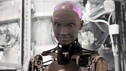 „Ameca“ soll seinen Schöpfern zufolge der „fortschrittlichste humanoide Roboter der Welt“ sein. (Bild: AFP)