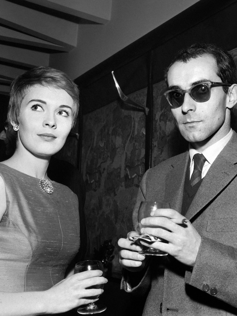 Schauspielerin Jean Seberg im März 1960 mit Jean-Luc Godard (Bild: APA/AFP)