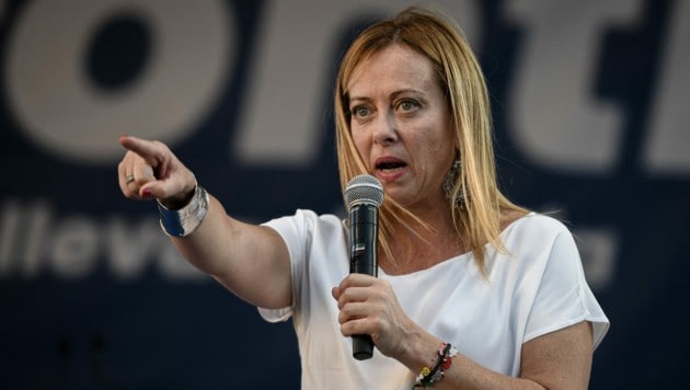 Giorgia Meloni, Parteichefin der postfaschistischen Fratelli d‘Italia (Bild: AFP)