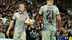 Nicolas Seiwald (li.) und Luka Sucic zählen bei Red Bull Salzburg zu den Stammspielern. (Bild: APA/EVA MANHART)