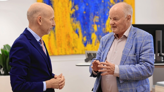 Martin Kocher und Georg Wailand (re.) (Bild: KRISTIAN BISSUTI)