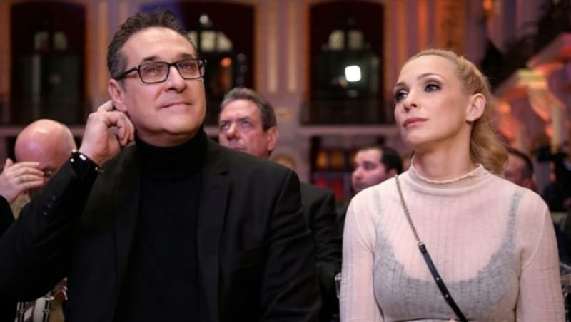 Heinz-Christian Strache und seine Frau Philippa Strache im Jänner 2020 (Bild: APA/HANS KLAUS TECHT)