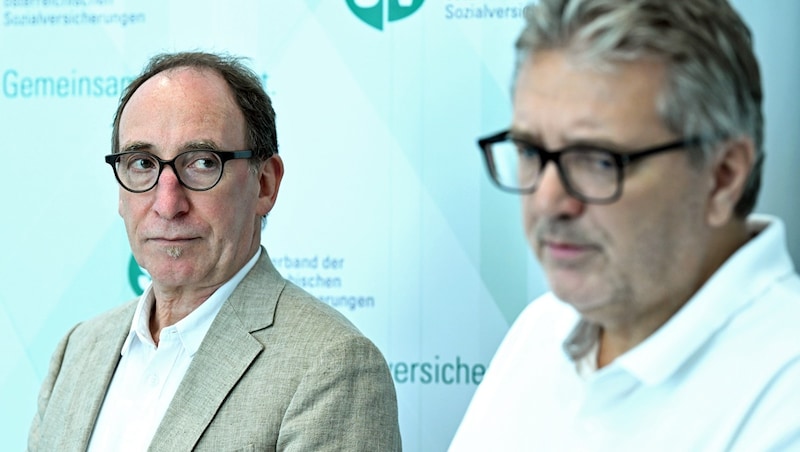 Sozialminister Johannes Rauch (Grüne) und Stadtrat Peter Hacker von der SPÖ (Bild: APA/Roland Schlager)