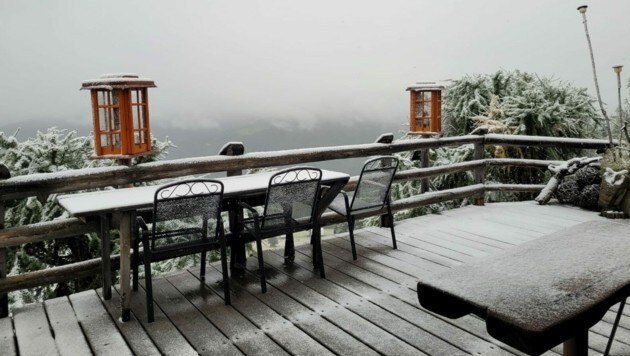 Am Kärntner Atzensberg fiel ebenfalls Schnee. (Bild: Jörg P.)